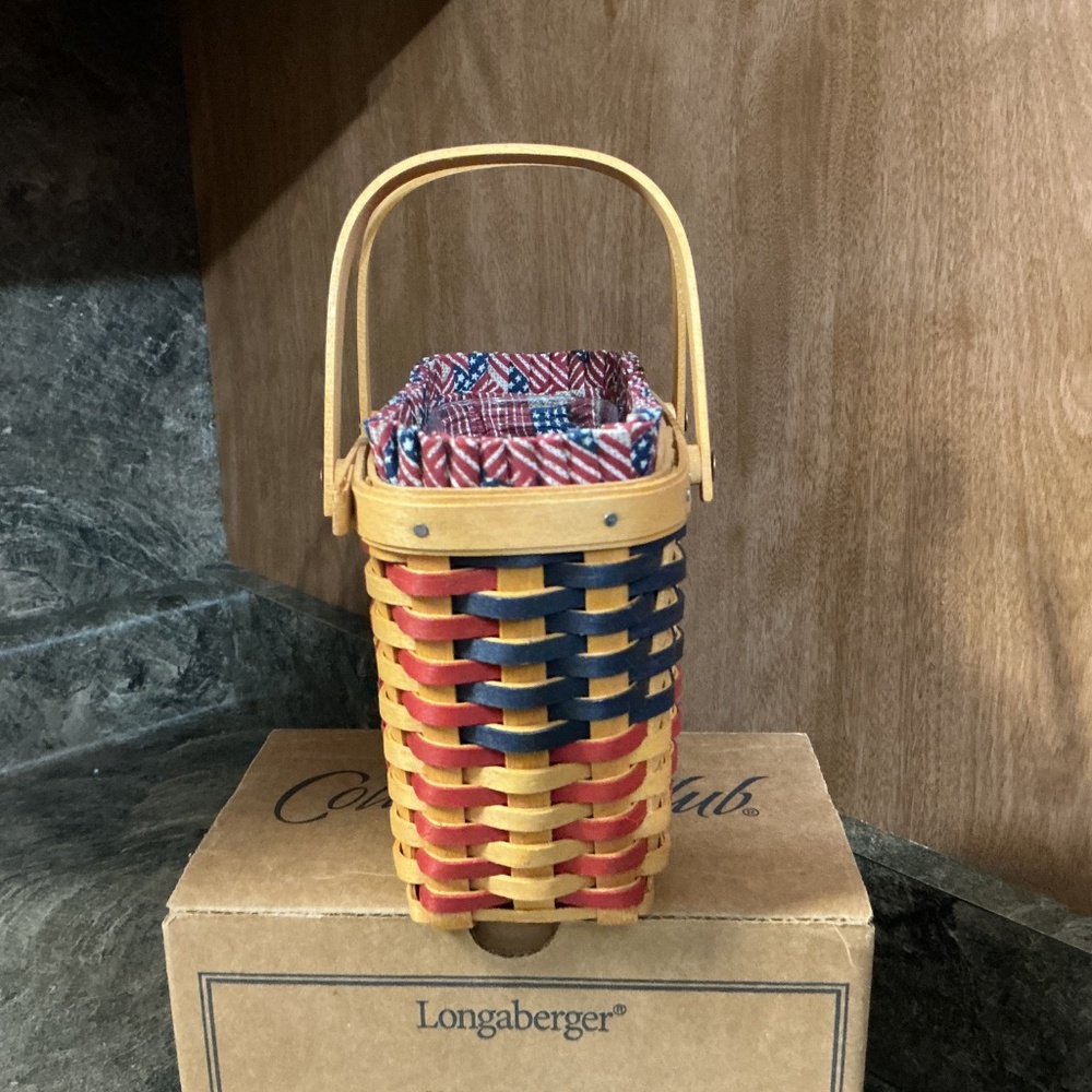Longaberger Collectors Club Miniature Flag Basket Combo - Picture 5 of 8